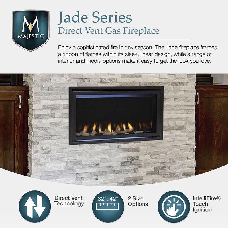 Majestic Direct Vent Gas Fireplace | Jade 42-B