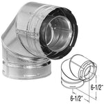 46DVA-E90 | Elbow | 90 Deg  | Galvanized | Duravent 4 x 6 5/8