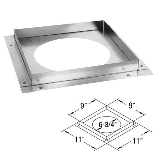 46DVA-FS | Ceiling Firestop | Duravent 4 x 6 5/8