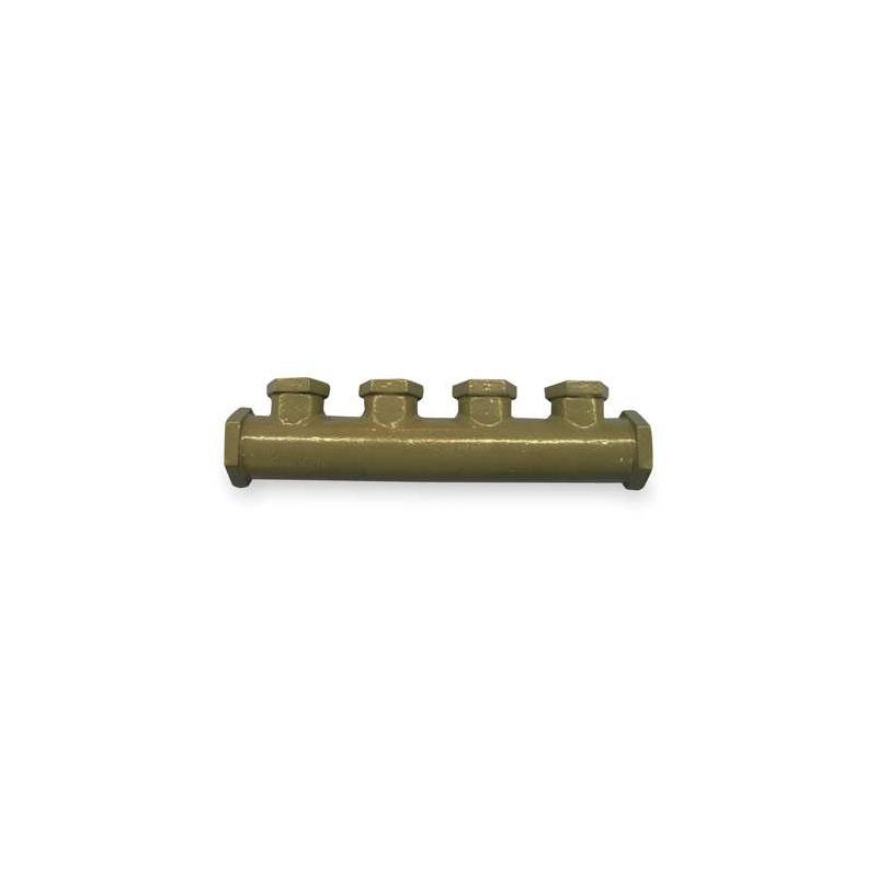 PFMN-BBB6 | Pro-Flex CSST Gas Pipe Cast Manifold | 1/2" FIP Ends | 1/2" FIP Taps