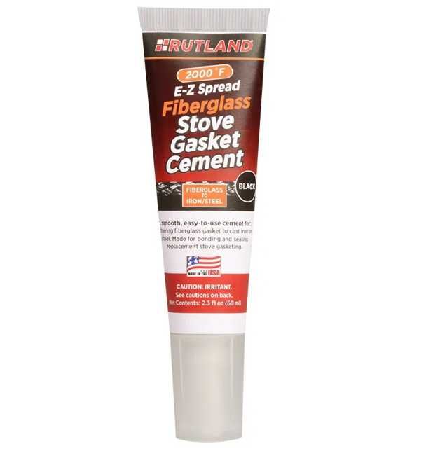 RUT77E | E-Z Spread Fiberglass Stove Gasket Cement | 2.3 Oz | Rutland