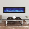 Amantii Panorama Slim 60 Electric Fireplace | Black Steel Surround