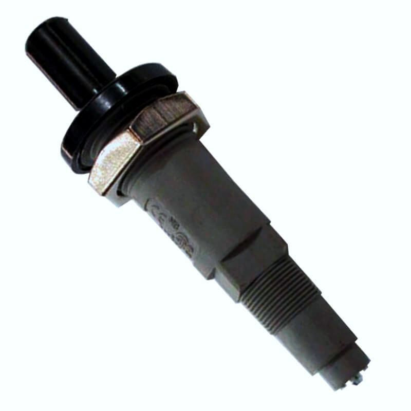 Piezo igniter button clearance