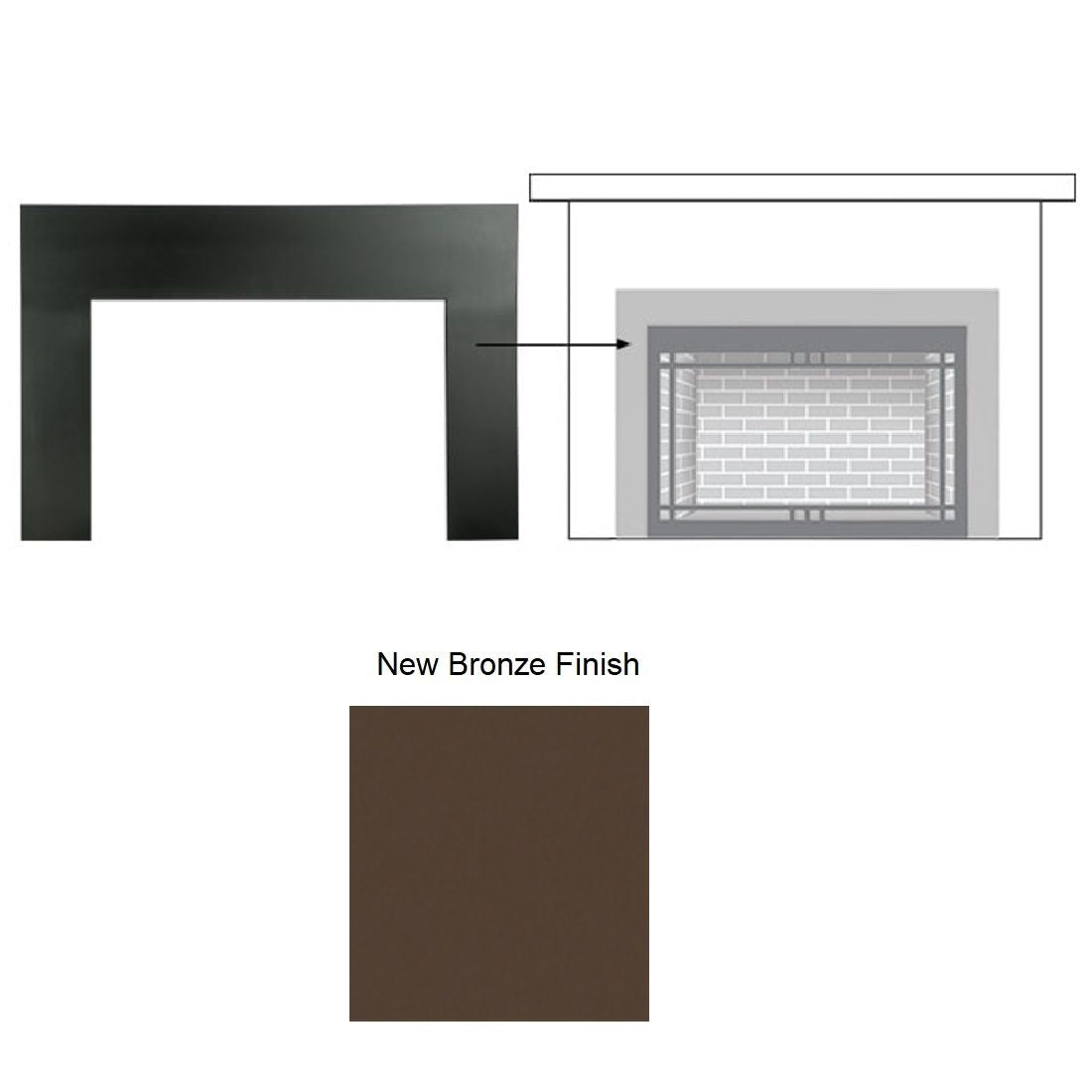 Majestic Small Surround | 40" w x 27" h | New Bronze | Jasper 30 & Ruby 30