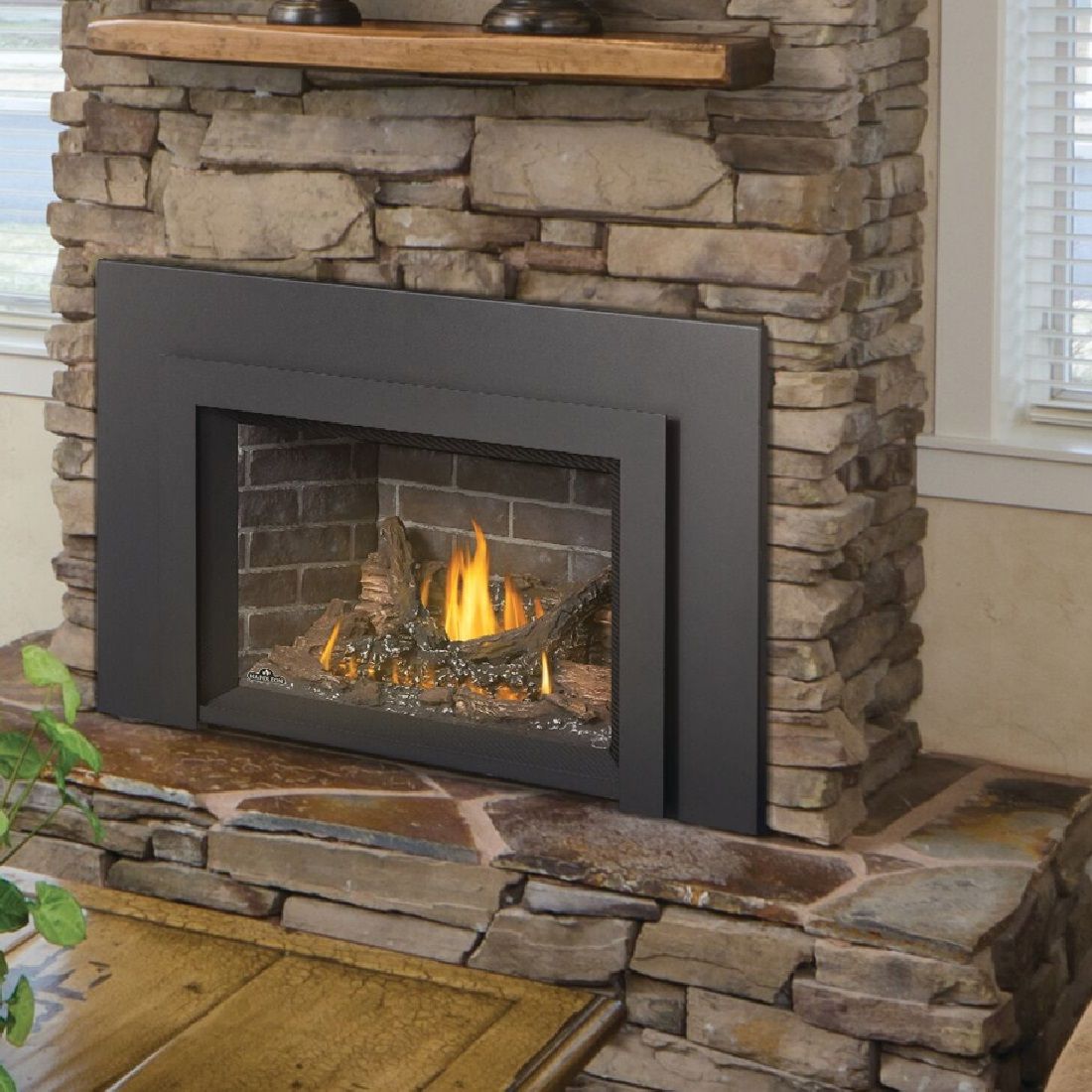Napoleon Oakville GDI3NE-1 Direct Vent Gas Burning Insert | Log Set ...