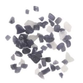 Amantii Sierra Flame Large Bead Fireglass | Smokey Grey and White