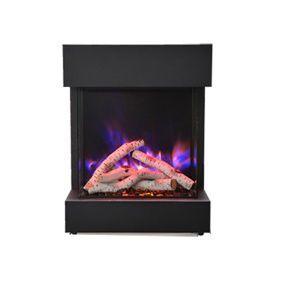 AMCUBE-2025WM-WIFI | Amantii Tru-View 3-Sided Cube 25 Electric Fireplace | WIFI Smart