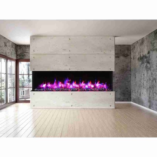 Amantii Tru-View 3-Sided Deep and Extra Tall 88 Electric Fireplace | WIFI Smart