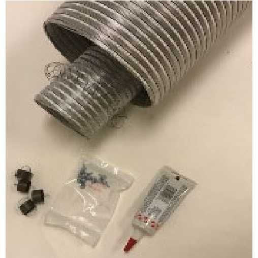 SF94206410 | Sierra Flame 10 ft Length of 4 in & 6 in Coaxial Flex w/ Sealant | Screw Package | Spacer Springs