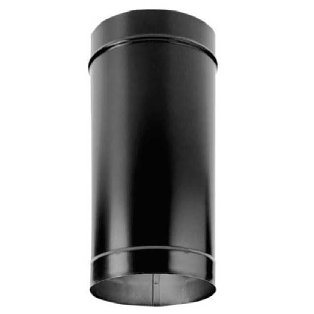 6DBK-12 | 6" DuraBlack Single Wall | 12" Pipe Length