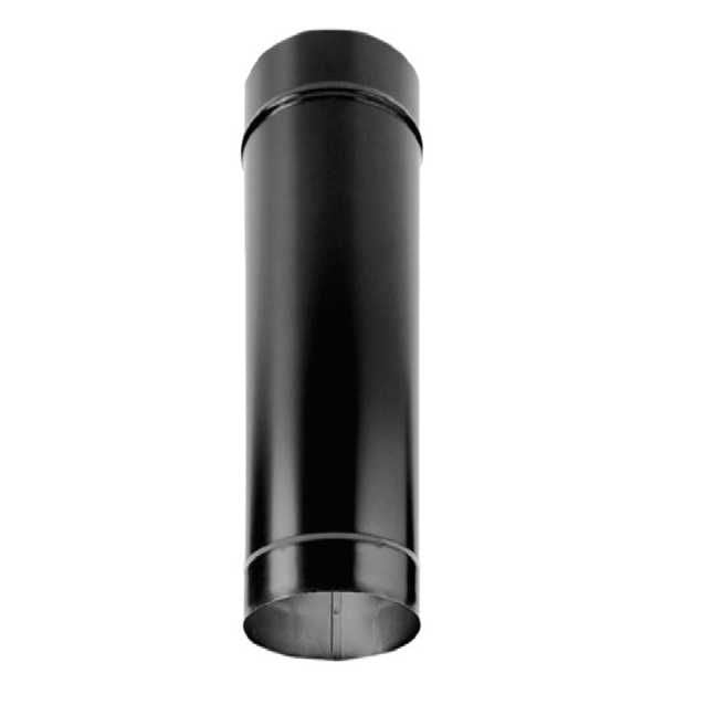 6DBK-24 | 6" DuraBlack Single Wall | 24" Pipe Length
