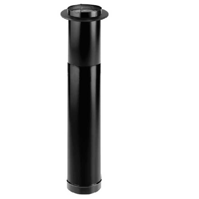 6DBK-TL | 6" DuraBlack Single Wall | 44" - 68" Telescoping Length with Trim