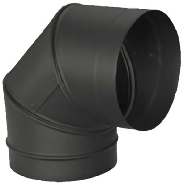 6DBK-E90 | 6" DuraBlack Single Wall | 90 Degree Elbow