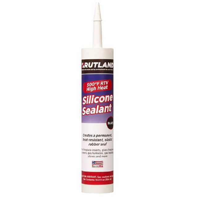RUT76 | High Heat Silicone Sealant | Black | 10.3 oz Cartridge | Rutland