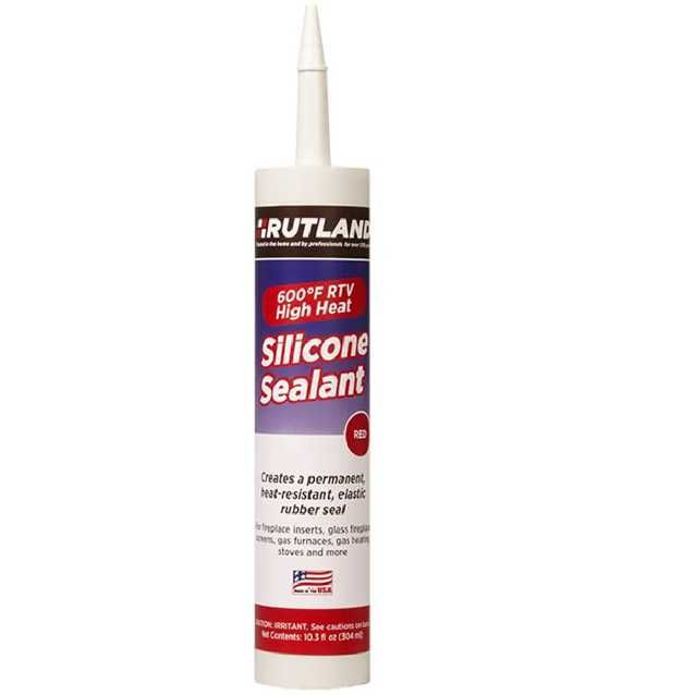 RUT76R | High Heat Silicone Sealant | Red | 10.3 oz Cartridge | Rutland