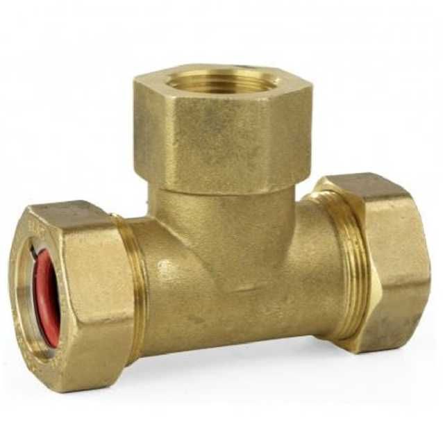 PFTF-CCC6 | Pro-Flex CSST Brass Tee Female Branch | 3/4" x 3/4" x 3/4"