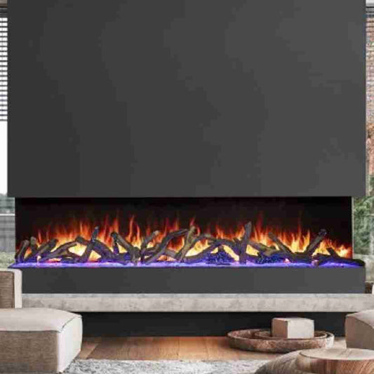 Amantii Tru-View Bespoke 85 3-Sided Electric Fireplace