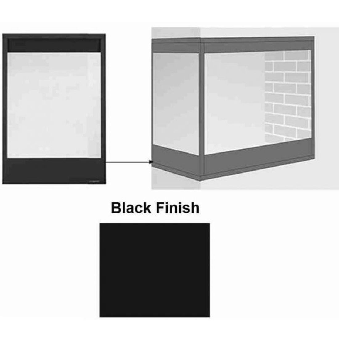 Majestic Firescreen End Panel | Black | COR-DV36I