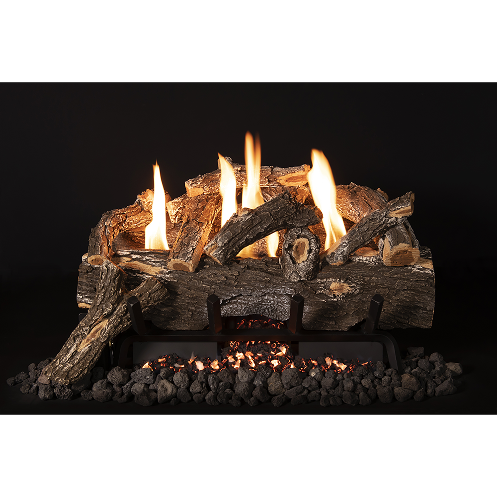 VFWO24 | Grand Canyon 24" Weathered Oak 10-Piece Vent-Free Log Set