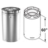 46DVA-60 | Pipe Length | 60 inch | Galvanized | Duravent 4 x 6 5/8