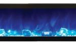 AMBI-72-SLIM-WIFI | Amantii Panorama Slim 72 Electric Fireplace | Black Steel Surround | WIFI Smart