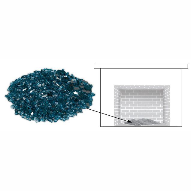 Majestic Glass Embers | Sapphire (1 bag)