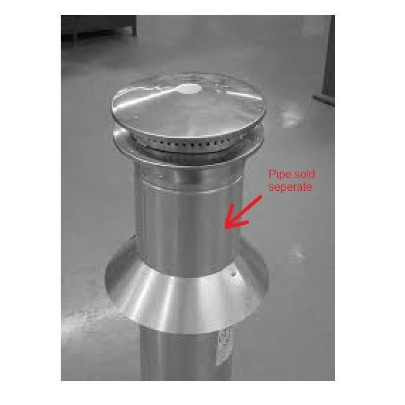MAJDVP-TV | Vertical Termination Cap & Storm Collar | DVP 5" / 8" | Majestic | HHT