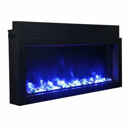 AMBI-60-XSLIM-WIFI | Amantii Panorama Extra Slim 60 Electric Fireplace | Black Steel Surround | WIFI Smart