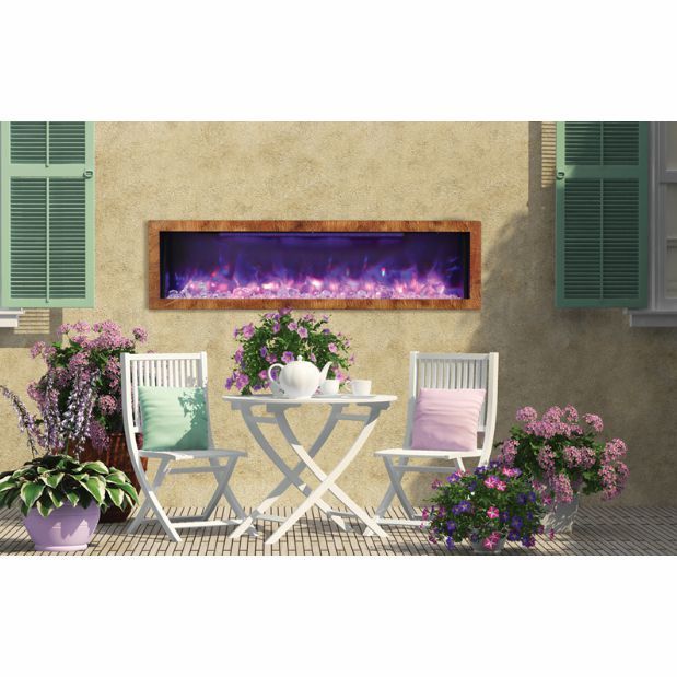 AMBI-60-DEEP-XT-WIFI | Amantii Panorama Deep and Extra Tall 60 Electric Fireplace | Black Steel Surround | WIFI Smart