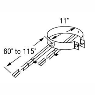 SECBS2+ | Roof Brace | Adjustable 5' to 9' | Secure Temp