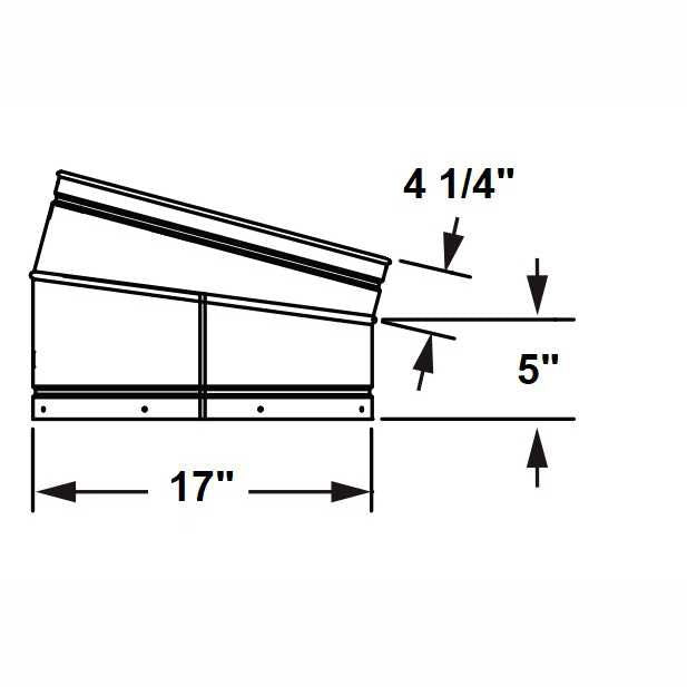 14DCA-E15 | 15 Deg Elbow | Single Elbow | 14" ID & 17" OD Double-Wall | DuraChimney II