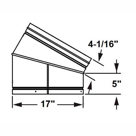 14DCA-E30 | 30 Deg Elbow | Single Elbow | 14" ID & 17" OD Double-Wall | DuraChimney II