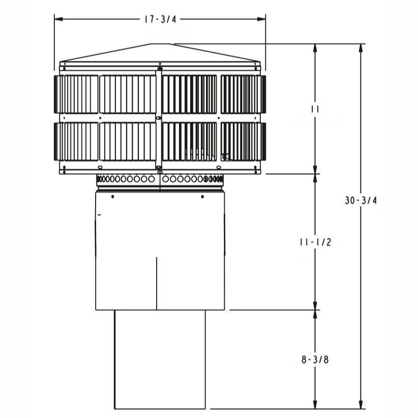 HHTTR342-B | Telescoping Round Termination Cap | SL300 | HHT