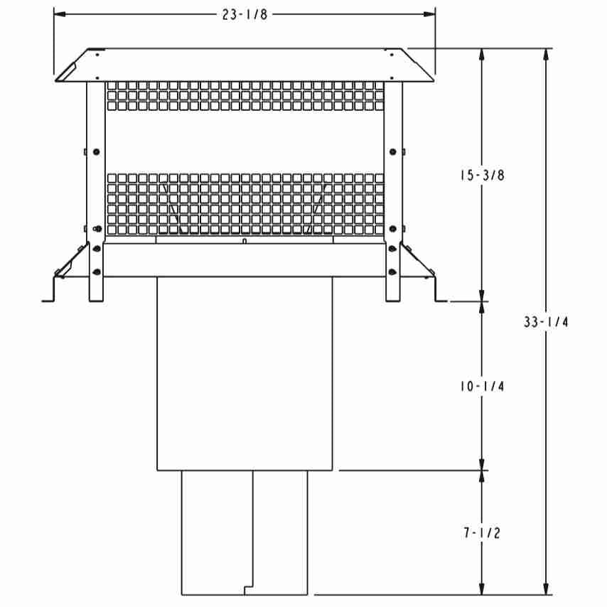 Square Termination Cap | Back | SL300 | HHT