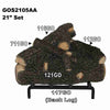 GOX5-21 | Hargrove 21" Grand Oak Logs | Fresh Cut Series | Vented Gas Logs