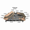 RTH12-30 | Hargrove 30" Rustic Timber Logs | Radiant Heat Series | Vented Gas Logs