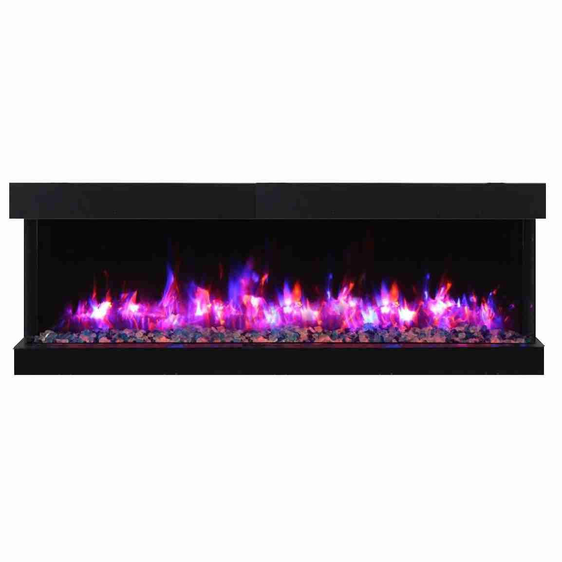 Amantii Tru-View 3-Sided Deep and Extra Tall 88 Electric Fireplace | WIFI Smart