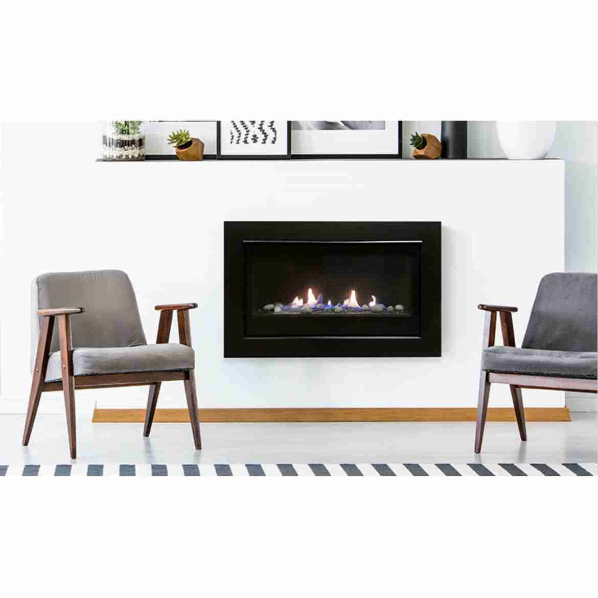 Sierra Flame Boston 36" Gas Burning Direct Vent Builder's Linear Fireplace | Bonaparte-36