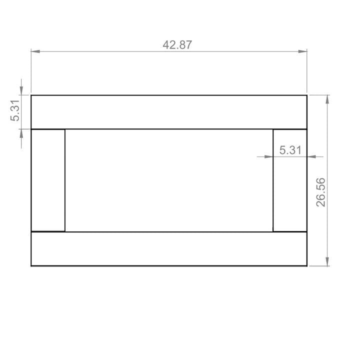 Black Surround without Access Panel | 42-7/8" W X 26-1/2" H | Palisade
