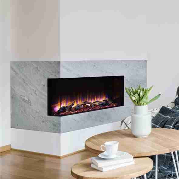 SIMSF-SCT55-BK | SimpliFire Electric Fireplace | 3-Sided | Scion Trinity 55