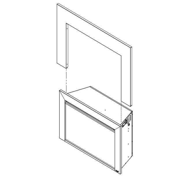 SimpliFire Small Surround | Black | 40" w x 27" h or 30-7/16" h | SF-INS30