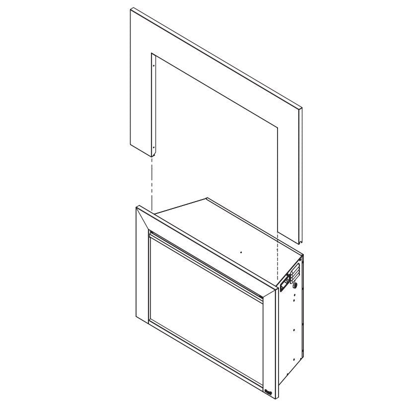 SimpliFire Large Surround | Black | 37" w x 26" h or 30-7/16" h | SF-INS25
