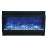 Amantii Panorama Slim 40 Electric Fireplace | Black Steel Surround | WIFI Smart