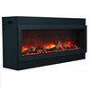 Amantii Panorama Slim 40 Electric Fireplace | Black Steel Surround | WIFI Smart