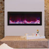 Amantii Panorama Deep 40 Electric Fireplace | Black Steel Surround | WIFI Smart