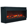 Amantii Panorama Deep 40 Electric Fireplace | Black Steel Surround | WIFI Smart