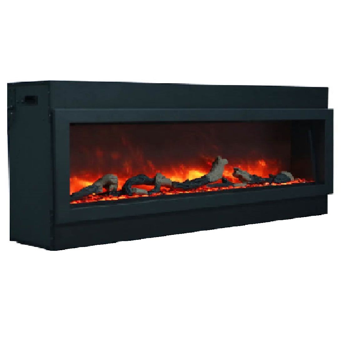 AMBI-60-DEEP-WIFI | Amantii Panorama Deep 60 Electric Fireplace | Black Steel Surround | WIFI Smart