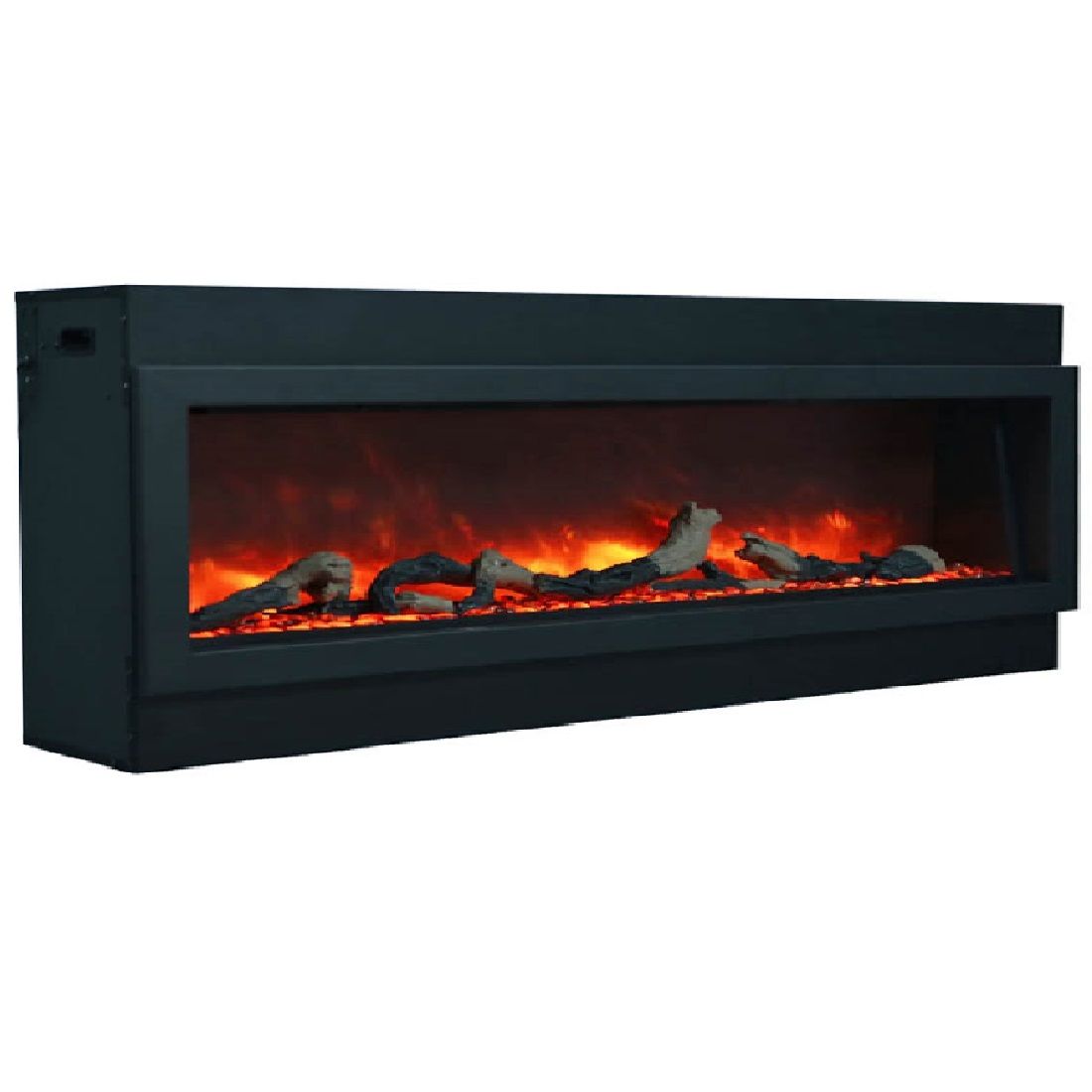 Amantii Panorama Deep 88 Electric Fireplace | Black Steel Surround | WIFI Smart