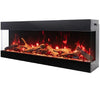 Amantii Tru-View Bespoke 75 3-Sided Electric Fireplace