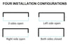 Amantii Tru-View Bespoke 75 3-Sided Electric Fireplace